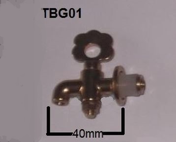 Small brass tap for glass bottle and jar