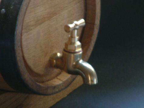 Small tap for wine barrel