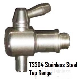 Stainless steel spigot for wine container