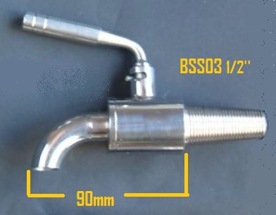 Ball valve tapered tap for large wine barrels