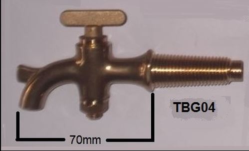 Brass spigot barrel tap