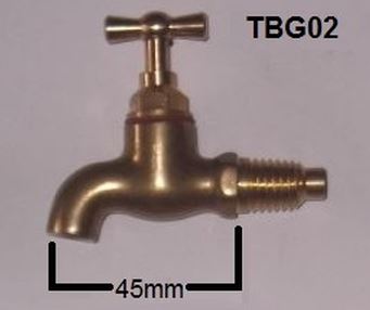 Small tapered brass tap