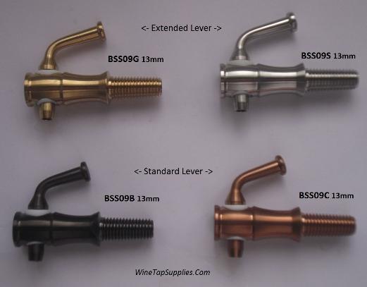 Mini stainless steel taps for small wooden barrels