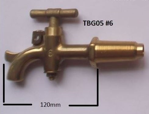 Large tapered spigot spout for wooden whiskey barrels